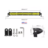 BARRA LED 12  COLOR AMARILLA EXCELENTE ILUMINACION TODO TERRENO 4X4 ANTINIEBLA 78 WATS 12 A 24 VOLTS 3500 KELVIN OEM.