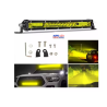 BARRA LED 12  COLOR AMARILLA EXCELENTE ILUMINACION TODO TERRENO 4X4 ANTINIEBLA 78 WATS 12 A 24 VOLTS 3500 KELVIN OEM.