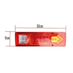 CALAVERA LED UNIVERSAL RECTANGULAR CON DIRECCIONAL EN FLECHA FRENO Y REVERSA IDEAL PARA PLATAFORMAS MONTACARGAS  IAP2972-2  1-PI