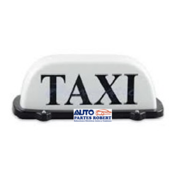 COPETE DE TAXI CON IMAN Y CABLE DE INSTALACION LUZ LED BLANCA OEM.