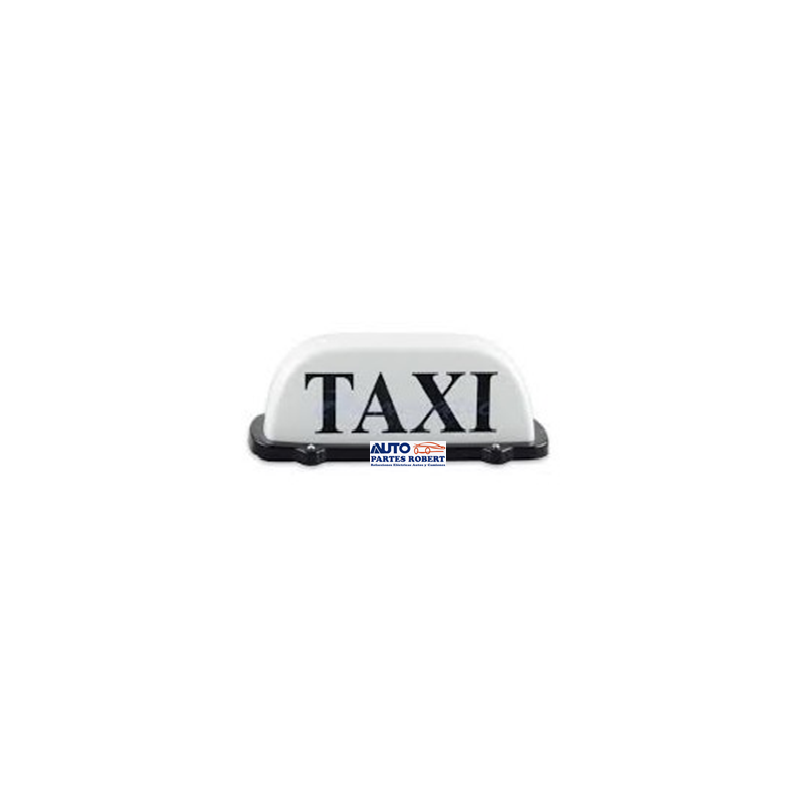 COPETE DE TAXI CON IMAN Y CABLE DE INSTALACION LUZ LED BLANCA OEM.
