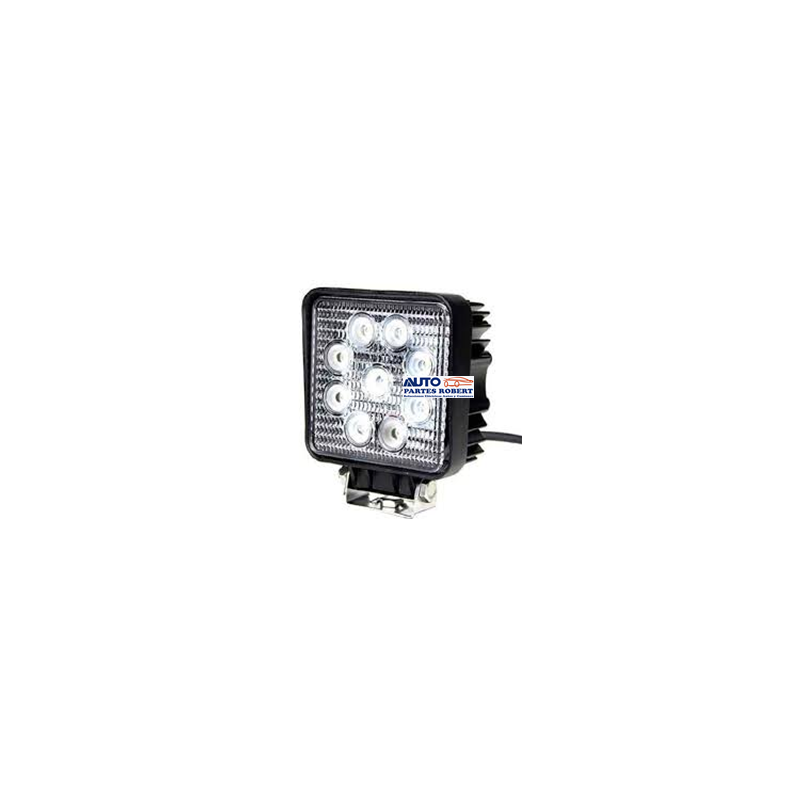 FARO LED CUADRADR 9 FOCOS HYPERLED27 WATTS CON ESTROBO  Y FIJO ALTA ILUMINACION 27W 2000 LUMEN  JUEGO 2 PIEZAS FAL27WCF-XLE