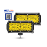 FAROS LED BARRAS 40 LED COLOR AMARILLO FUNCION FIJA Y ESTROBO EXCELENTE ILUMINACION TODO TERRENO  OEM. FAL12Y-SAI