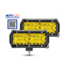 FAROS LED BARRAS 40 LED COLOR AMARILLO FUNCION FIJA Y ESTROBO EXCELENTE ILUMINACION TODO TERRENO  OEM. FAL12Y-SAI