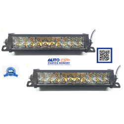FAROS LED BARRAS DE LED DUAL BLANCO Y AMBAR CON FUNCION FIJA Y ESTROBO EXCELENTE ILUMINACION CON 20 LED 12 A 36 VOLTS  OEM. FAL4