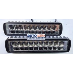 FAROS LED RECT DOBLE COLOR BLANCO   AMBAR  JUEGO 2 PIEZAS