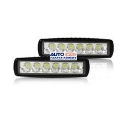 FAROS LED RECTANGULAR 6 FOCOS HYPERLED ALTA ILUMINACION SOLO CON UNA FUNCION FIJO JUEGO 2 PIEZAS FALT60118W-CVT
