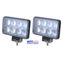 FAROS LED RECTANGULARES 15X9 CON AUMENTO TIPO LUPA ALTA ILUMINACION COLOR BLANCO  OEM. FAL24WL-SAI