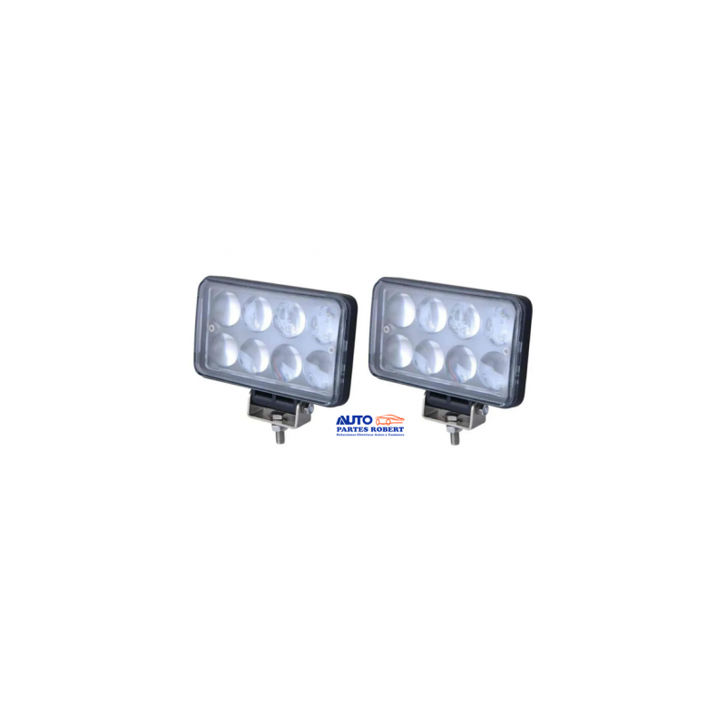 FAROS LED RECTANGULARES 15X9 CON AUMENTO TIPO LUPA ALTA ILUMINACION COLOR BLANCO  OEM. FAL24WL-SAI