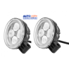 FAROS LED REDONDOS 4 LED CON LUPA COLOR BLANCO EXCELENTE ILUMINACION JUEGO 2-PZ OEM. FA-LHR4LC