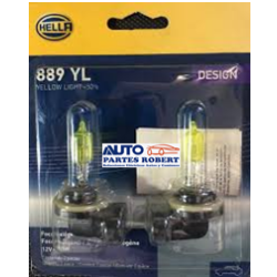 FOCO 889 YELLOW XTREME 27W BASE ESCUADRA JUEGO 2 PIEZAS HELLA