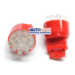 FOCO LED 3157 JUEGO 2 PIEZAS ROJO CON 12 FOCOS