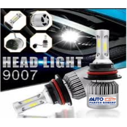 FOCO LED 9007 12V 35W 3800LM JUEGO 2 PIEZAS FORD CHEVROLET CHRYSLER  ALTA ILUMINACION ALTA Y BAJA