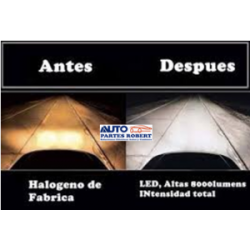 FOCO LED 9006 12V 35W JUEGO 2 PIEZA 6000K 3800LMS