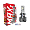 FOCO LED H4 MAX2 SPIDER 40.000 LUMEN ILUMINACION LUZ BLANCA 6000 K JUEGO 2 PIEZAS  OEM. BRH4MAX