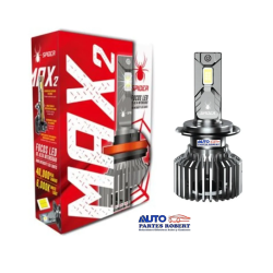 FOCO LED H4 MAX2 SPIDER 40.000 LUMEN ILUMINACION LUZ BLANCA 6000 K JUEGO 2 PIEZAS  OEM. BRH4MAX