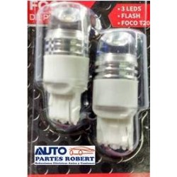 FOCO LED URVAN HONDA MAZDA 7440 1 FILAMENTO O FUNCION ESTROBO COLOR BLANCO JUEGO 2 PIEZAS