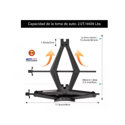 GATO TIJERA 2 TONELADAS UNIVERSAL CON MANIVELA  OEM. 1580-H
