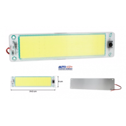 LAMPARA LED LUZ INTERIOR UNIVERSAL CON 96 LED Y BOTON ON OFF EXCELETNE CALIDAD DE ILUMINACION 12 Y 24 VOLTS MEDIDAS LARGO 24.5 C