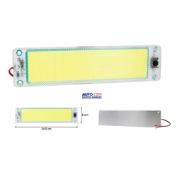 LAMPARA LED LUZ INTERIOR UNIVERSAL CON 96 LED Y BOTON ON OFF EXCELETNE CALIDAD DE ILUMINACION 12 Y 24 VOLTS MEDIDAS LARGO 24.5 C