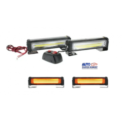 LAMPARA LED COB ESTROBO 4 FUNCIONES COLOR AMBAR JUEGO DE 2 PIEZAS MEDIDAD 16.5 CM  LARGO 5 CM ALTO  EXCELENTE ILUMINACION  OEM. 