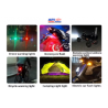 LUZ ESTROBO SEGURIDAD RECARGABLE IDEAL PARA BICICLETAS MOTOCICLETAS DRON EN TRES COLORES BLANCO ROJO VERDE FUNCION FIJA Y ESTROB