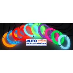 LUZ LED HILO FLEXIBLE LUZ NEON DJ BAR USA BATERIAS AA IDEAL PARA TRABAJOS ECOLARES  3 METROS DE LARGO 3 FUNCIONES CON CONTROL ON