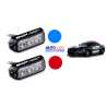 LUZ ESTROBO 3 LED 6WATS 12 A 24 VOLTS 6000 LUMENES ROJO Y AZUL CODIGOS DE PATRULLA EXCELENTE ILUMINACION MEDIDADS 8CM LARGO 2CM 