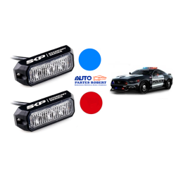 LUZ ESTROBO 3 LED 6WATS 12 A 24 VOLTS 6000 LUMENES ROJO Y AZUL CODIGOS DE PATRULLA EXCELENTE ILUMINACION MEDIDADS 8CM LARGO 2CM 
