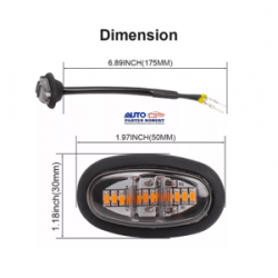 LUZ LED PARRILLA FORD RAPTOR Y JEEP COLOR AMBAR JUEGO 5 PIEZAS OEM. 03484