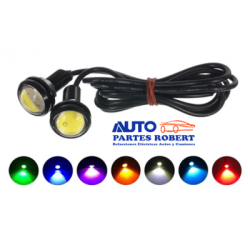 LUZ LED ESTROBO OJO AGUILA DOS COLORES AMBAR BLANCO  OEM.
