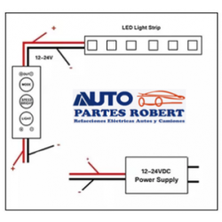 MODULO LED CONTROL DE EFECTOS PARA TIRA LED DIMMER 12 VOLTS A 24 VOLTS