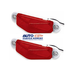 PLAFON LED PIRAMIRE COLOR ROJO BASE CROMO JUEGO 2 PIEZAS