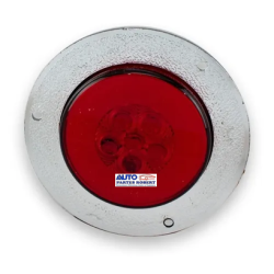 PLAFON LED REDONDO 2  COLOR ROJO CON GEL Y ESTROBO PARA ATORNILLAR 12 VOLTS Y 24 VOLTS  OEM.