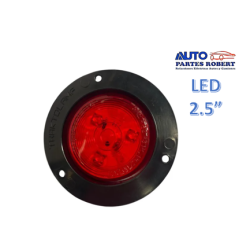 PLAFON LED REDONDON 2.5  PULGADAS COLOR ROJO TRACTOLAMP EXCELENTE CALIDAD  OEM.