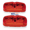 PLAFON LED TIPO HELLA ROJO DOBLE OPTICA  18 LED JUEGO 2 PIEZAS