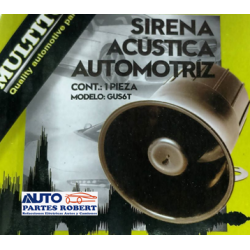 SIRENA TIPO TROMPETA ALARMA 6 TONOS 20W  GRANDE   GUS6T