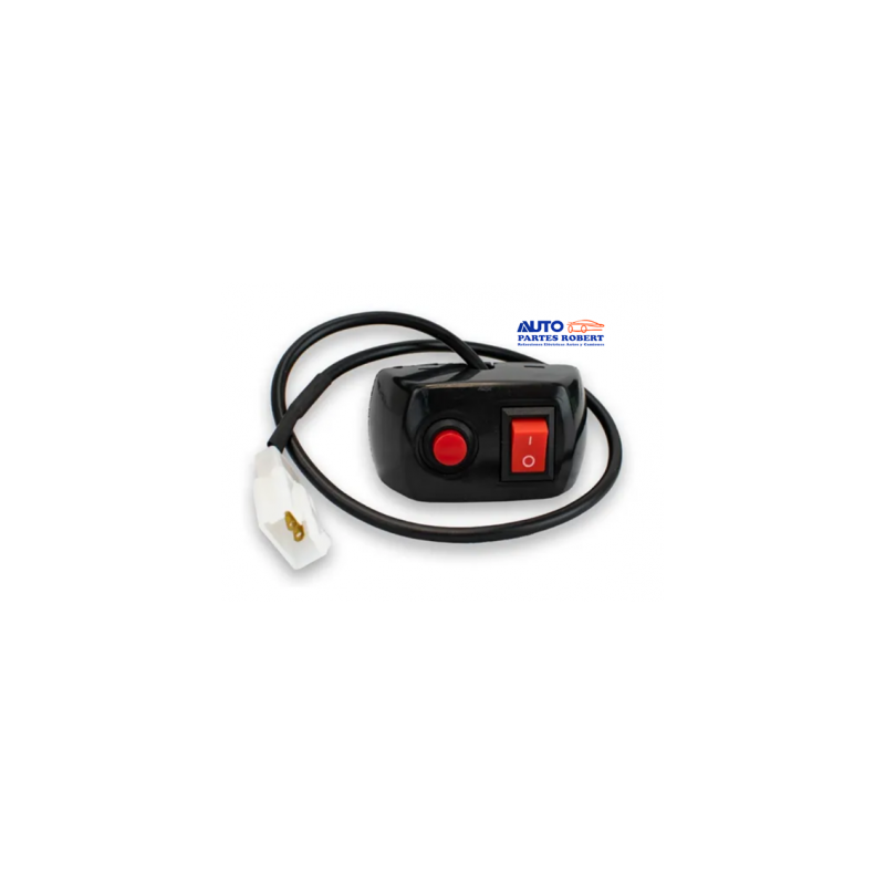 SWITCH DOBLE PARA MOTOCICLETA ON OFF Y PUSCH IDEAL PARA FAROS CON ESTROBO OEM. INT102