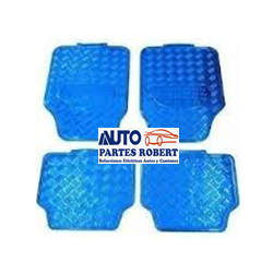 TAPETES HULE METALICO AZUL JUEGO 4 -PIEZAS OEM.