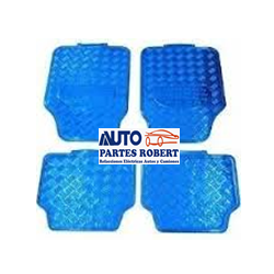 TAPETES HULE METALICO AZUL JUEGO 4 -PIEZAS OEM.