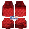 TAPETES HULE METALICO ROJO JUEGO 4 -PIEZAS OEM.