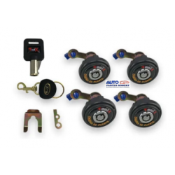 CHAPAS PUERTA BANCARIA UNIVERSAL JGO 4 PIEZAS CON 2 LLAVES Y LLAVERO  OEM. CH-193