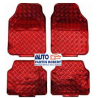 TAPETES HULE METALICO ROJO JUEGO 4 -PIEZAS OEM.
