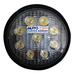 FARO LED REDONDO 9 LED TIPO REVERCERO CON DOBLE FUNCION FIJO Y ESTROBO 2000 LUMEN  OEM.