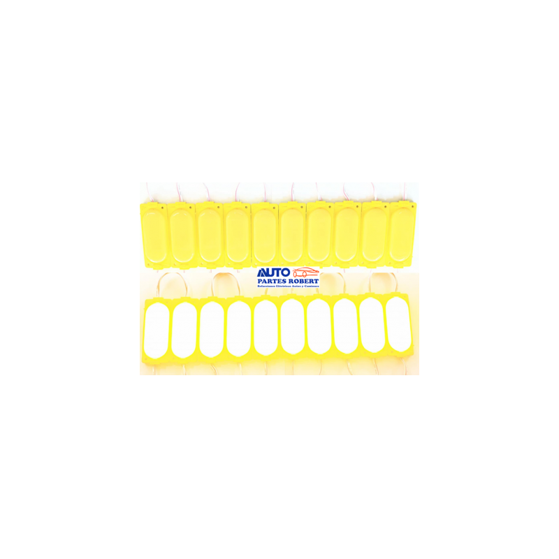 TIRA LED OAVALADA COLOR AMARILLA EXCELENTE ILUMINACION  MEDIDA 8.5X3.5 12 VOLTS  OEM. MODULO 29Y