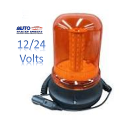 TORRETA MONTACARGAS AMBAR 12V 24V CON BASE DE IMAN  OEM. IMAN LED