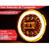 UNIDAD LED REDONDA 22  LED BICOLOR BLANCO Y AMBAR CON LUPAS 1 PIEZA OEM. U-LH18422CY