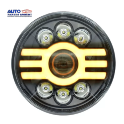 UNIDAD LED REDONDA CON LUPA BICOLOR 7 LED BLANCO Y AMBAR 1 PIEZA  OEM. U-LH184CY
