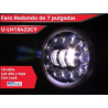 UNIDAD LED REDONDA 22  LED BICOLOR BLANCO Y AMBAR CON LUPAS 1 PIEZA OEM. U-LH18422CY