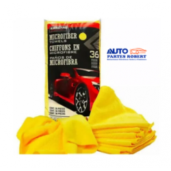 FRANELA DE MICRO FIBRA ALTA CALIDAD COLOR AMARILLO IDEAL PARA EMBELLECER SU AUTOMOVIL O MOTOCICLETA MEDIDA 40.6X40.6X16 CM OEM.
